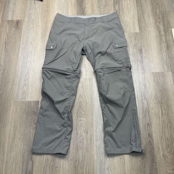 Kuhl Pants Mens 38x30 Gray Renegade Convertible Zip Off Hiking Cargo Stealth - Picture 1 of 12
